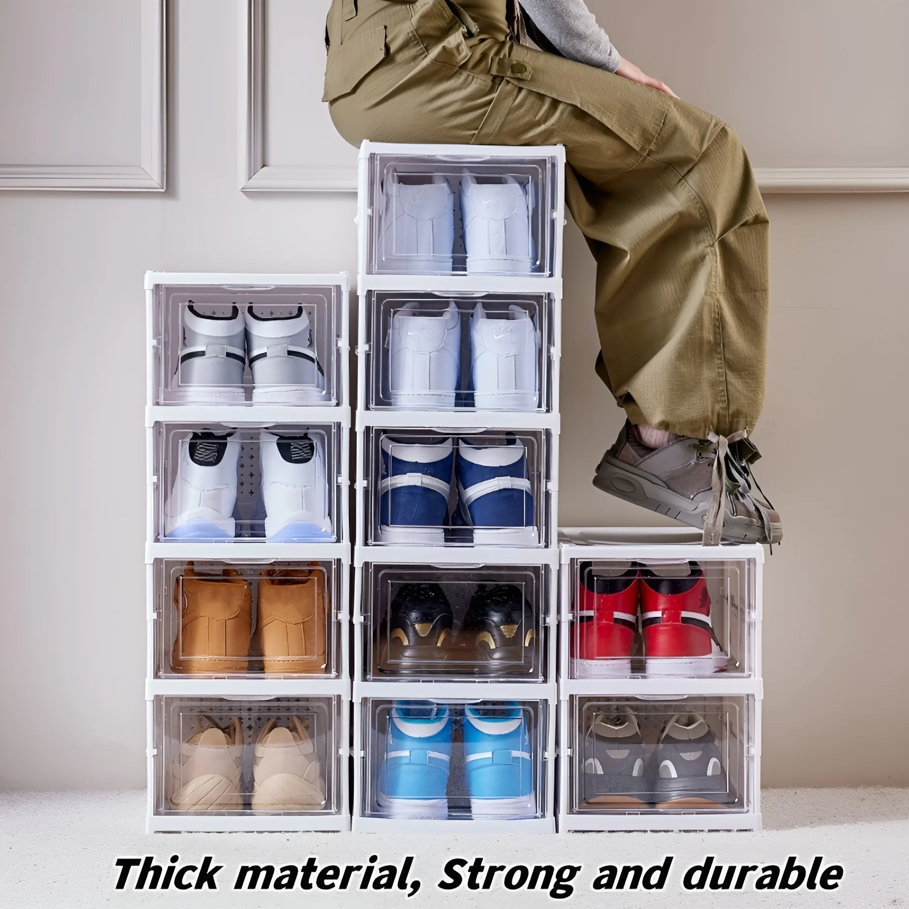 Sneaker Care Box - 6-warstwowe pudełko na buty Składane przezroczyste