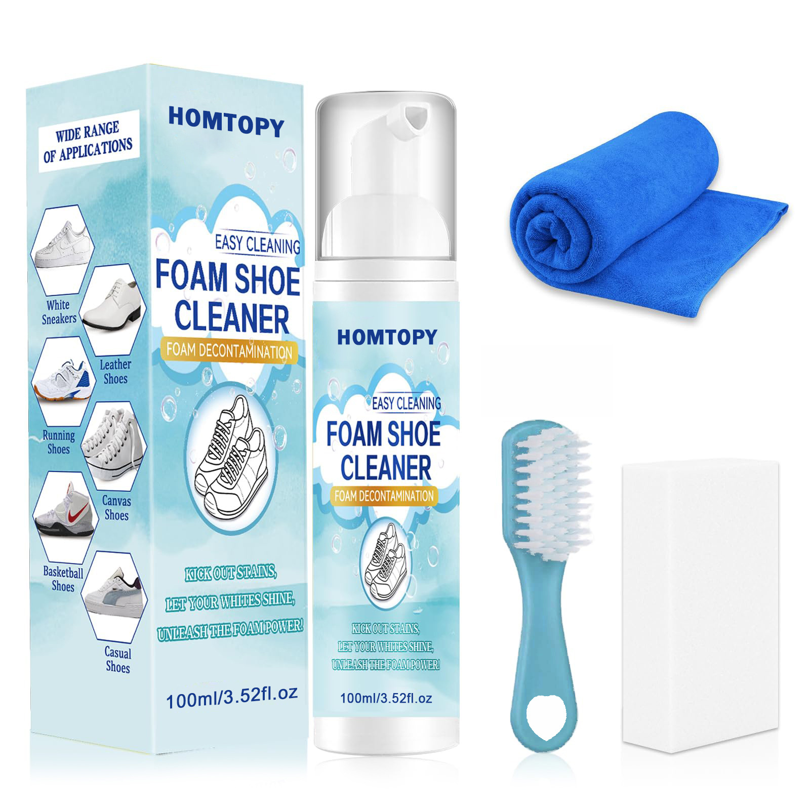 Sneaker Care Accessories - Zestaw do czyszczenia butów, środek do