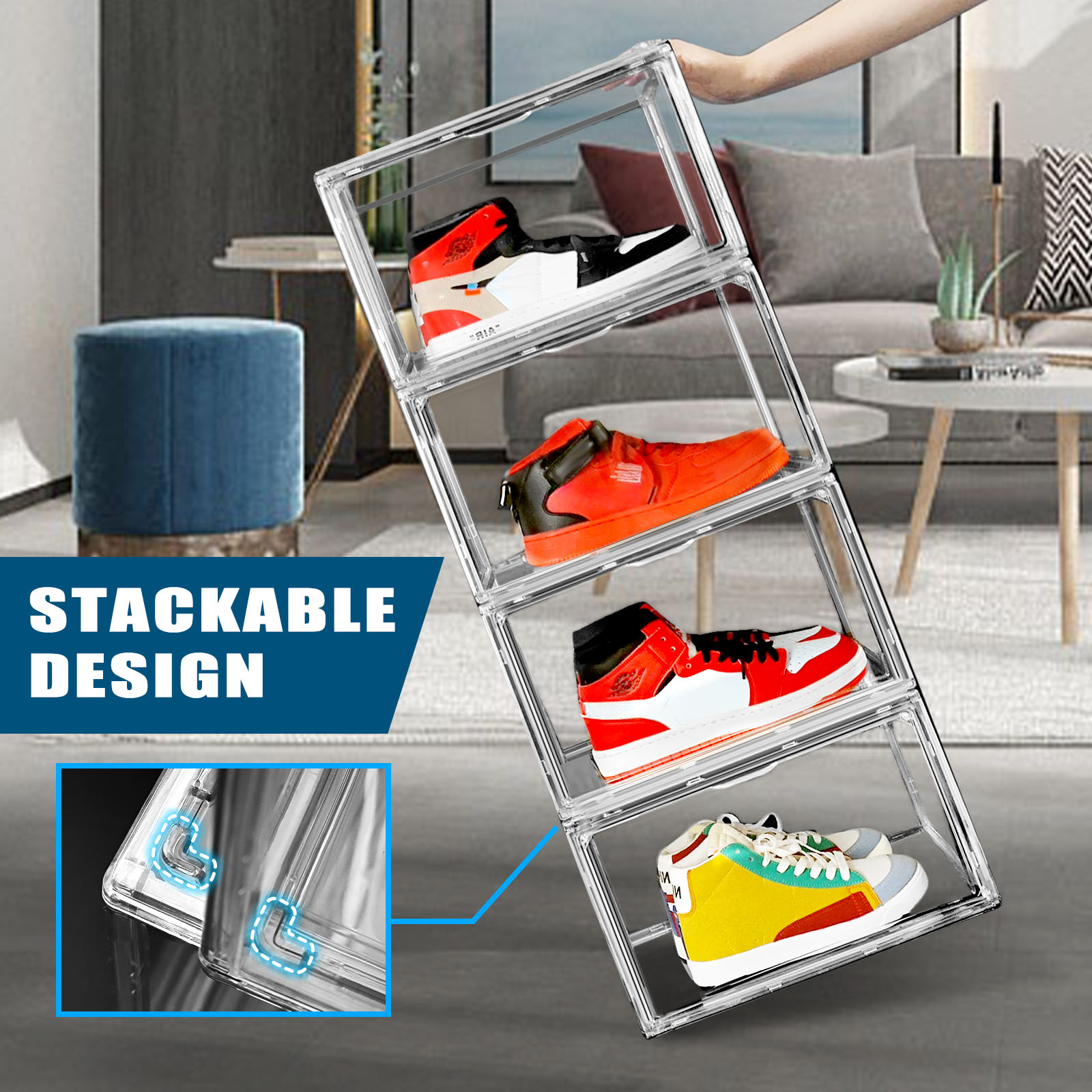 10 szt. Przezroczyste pudełka  – Shoe Box Display recenzja i cena